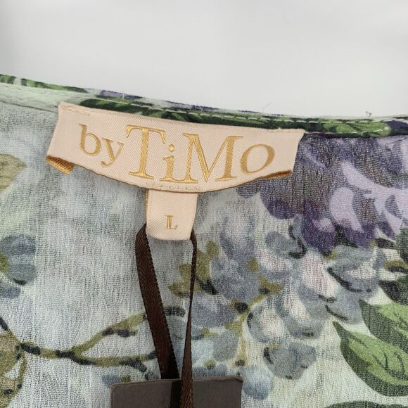 byTiMo Dress Women's Large Mini Bohemian Floral Ruffle Trim Belt Wrap NEW - Picture 16 of 16